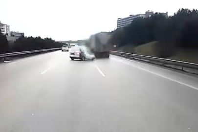 Bursa'da otoyolda facianın eşiğinden dönüldü