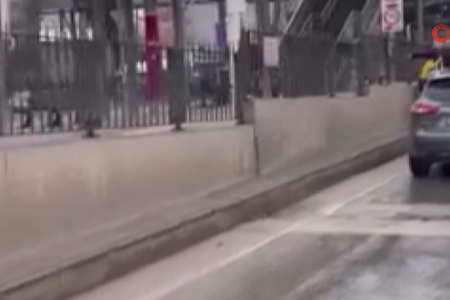 Kaza sonrası sürücüler birbirine girdi