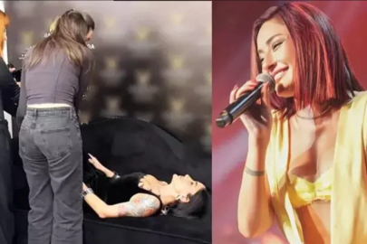 Melek Mosso sahnede fenalaştı! Sevenleri korktu