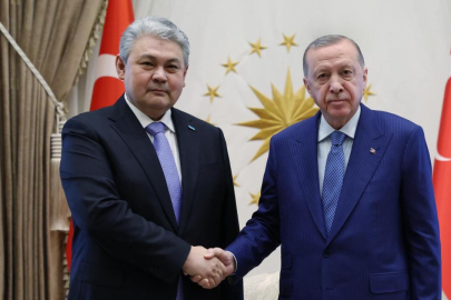 Cumhurbaşkanı Erdoğan, Yermek Koşerbayev'i kabul etti