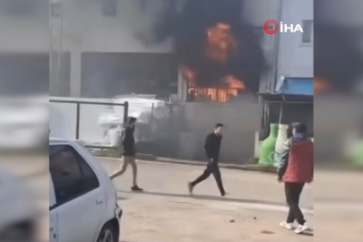 Bursa'da yangını vatandaşlar film izler gibi izledi