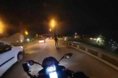 Bursa'da yola atlayan yaya tehlikeli anlar yaşattı