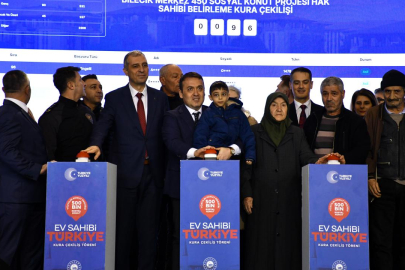 "Yüzyılın Konut Projesi" kapsamında Bilecik'te kuralar çekildi