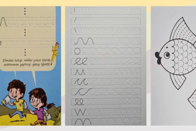 Çocuklara yazmayı öğreten defter: “Çukur izli şablon”