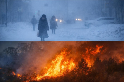 Kuzey yarım kürede soğuk hava koşulları etkili olurken güney yangınlarla boğuşuyor