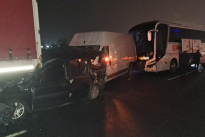 Anadolu Otoyolu'nda zincirleme kaza: 6 yaralı