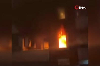 Bursa’da apartman dairesi alev alev yandı