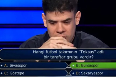 Kim Milyoner Olmak İster'de Bursaspor sorusu