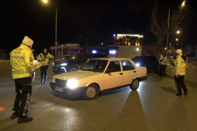 Bursa'da trafikte gece denetimi