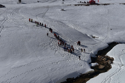 Uludağ'da nefes kesen çığ tatbikatı