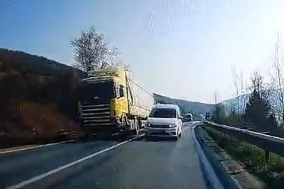 Hatalı sollama yaptı, facia böyle teğet geçti