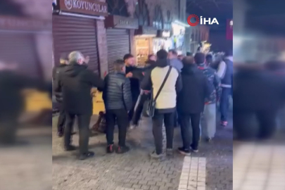 Bursa’da tarihi çarşı karıştı, yumruklar havada uçuştu