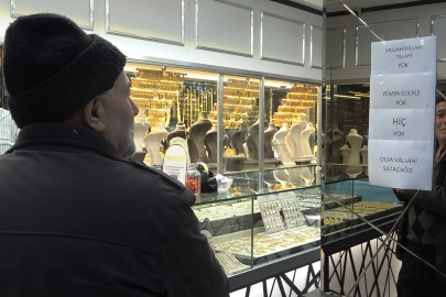 Bursa'da vatandaş akın etti... Kuyumcu çareyi yemin etmekte buldu