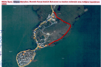 Gölyazı’da ulaşım durdu: Yol güvenlik nedeniyle kapatıldı