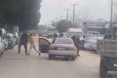 Bursa'da trafik adeta boks ringine döndü