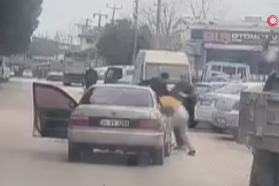 Bursa'da trafik adeta boks ringine döndü