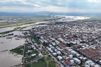 Bursa'nın sular altında kalan arazileri görüntülendi