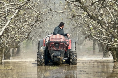 Bursa'da yüzlerce dönüm meyve bahçeleri sular altında kaldı