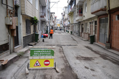 Osmangazi’de 137 metrelik yol baştan sona yenilendi