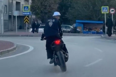 Bursa’da polis yelekli motosikletli genç trafikte yakalandı