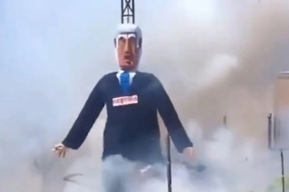 Tepkiler giderek büyüyor: Netanyahu'nun kuklası yakıldı