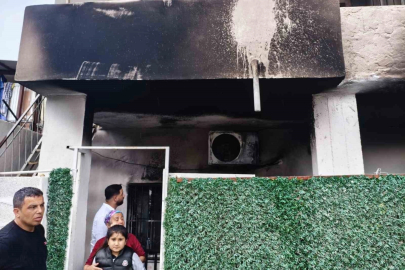 Klima patladı, evde yangın çıktı