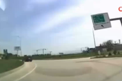 Bursa’da ters yönden giren sürücü kamerada