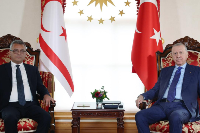 Cumhurbaşkanı Erdoğan, KKTC Cumhurbaşkanı Erhürman ile görüştü