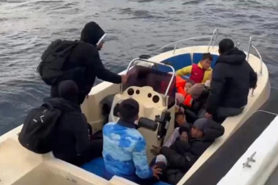 Ayvacık açıklarında 13 kaçak göçmen ile 2 organizatör yakalandı