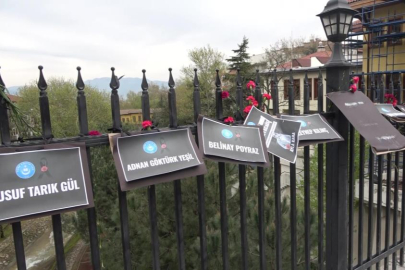 Bursa'da Setbaşı Köprüsü karanfillerle donatıldı