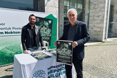 Nilüfer’de şampiyonluk heyecanı: Bursaspor posterleri Halk Evi’nde