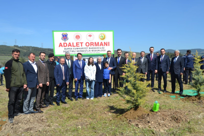 Bursa'da şehit infaz ve koruma memuru Cengiz Yiğit anısına hatıra ormanı oluşturuldu