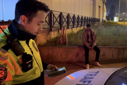 Alkollü sürücü ehliyeti kaptırınca ağladı