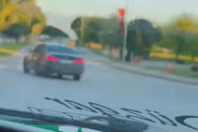 Bursa’da trafiğe açık yolda drift terörü!