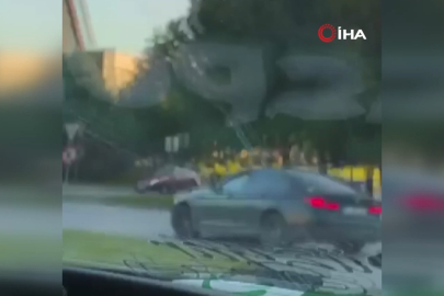 Bursa’da trafiğe açık yolda drift terörü!