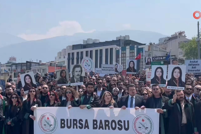 Hukuk camiası Bursa'da genç avukat için adalet yürüyüşü düzenlendi