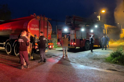 Bursa’da menteşe imalathanesinde yangın