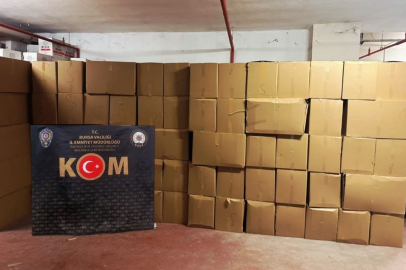 Bursa’da 3 milyon 105 bin adet dolu makaron ele geçirildi