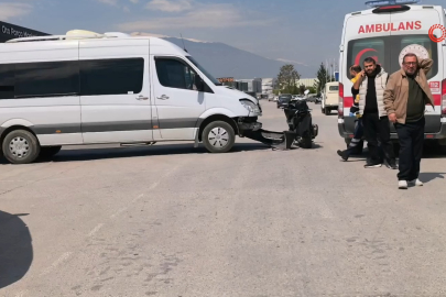 Bursa’da motosiklet kazası: Baba-kız hastanelik oldu