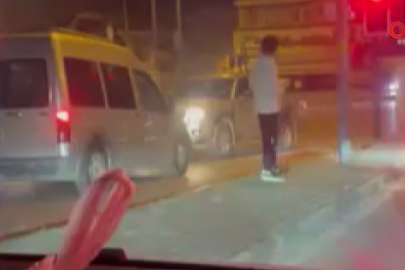 Bursa'da ters şeride giren hafif ticari araç trafiği tehlikeye attı