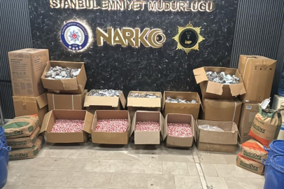 İstanbul'da yaklaşık 1 milyon uyuşturucu hap ele geçirildi