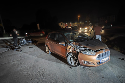 Bursa İnegöl’de otomobil ile motosiklet çarpıştı!