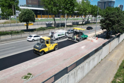 İstanbul Yolu'nda hummalı asfalt çalışması