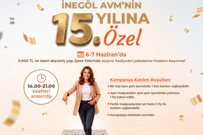 İnegöl AVM'den 15'inci yıla özel etkinlikler