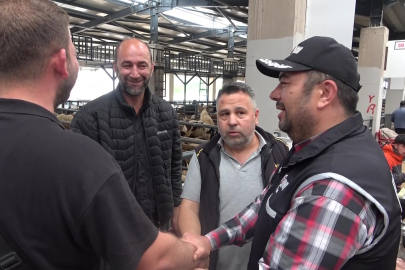 Bursa'da kurban pazarında güldüren anlar: Polis çetin pazarlığa dahil oldu