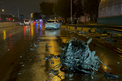 Bursa'da yağmur faciaya dönüştü! Motor yerinden fırladı: 1'i ağır 2 yaralı