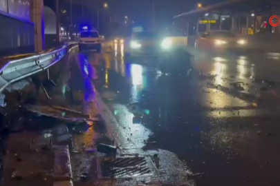 Bursa'da yağmur faciaya dönüştü! Motor yerinden fırladı: 1'i ağır 2 yaralı