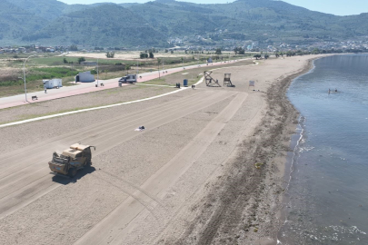 Bursa'da plajlar yaza hazır