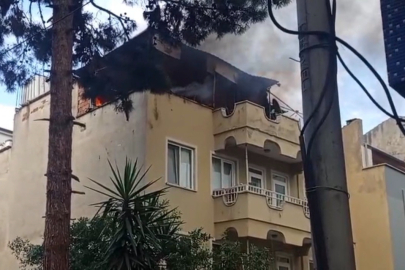 Bursa'da yangın paniği: Çatı alev aldı!