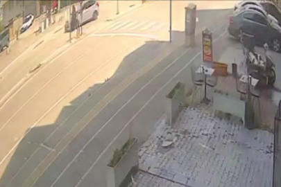 Bursa'da yaya geçidinde dehşet anları